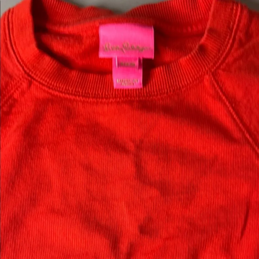 Lilly Pulitzer Girls Red Sweater and Blue Shirts Tshirt S(4-5)